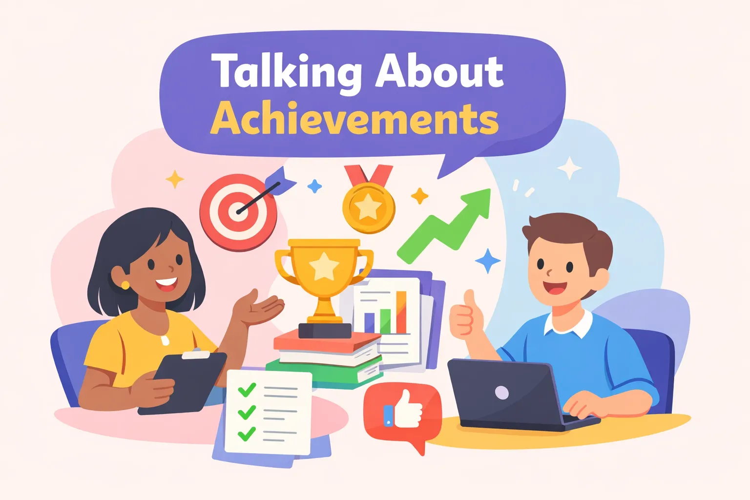 How to Talk About Achievements in English During a Review