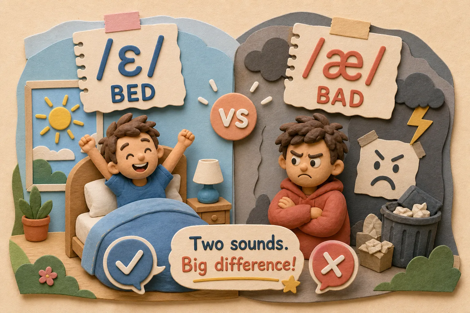 Bed vs Bad: Mastering the /ɛ/ and /æ/ Vowel Sounds