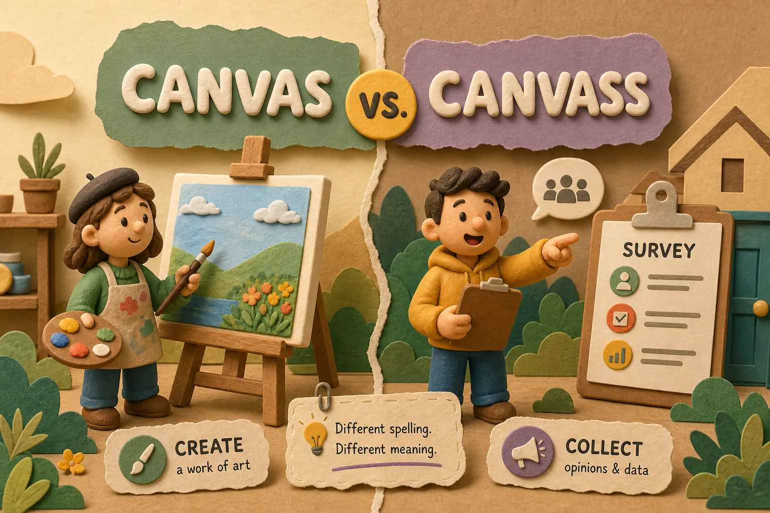 Canvas vs. Canvass: Simple Differences and Usage Tips