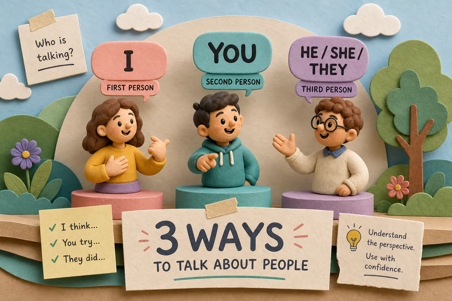 First, Second, and Third Person: A Clear Grammar Guide