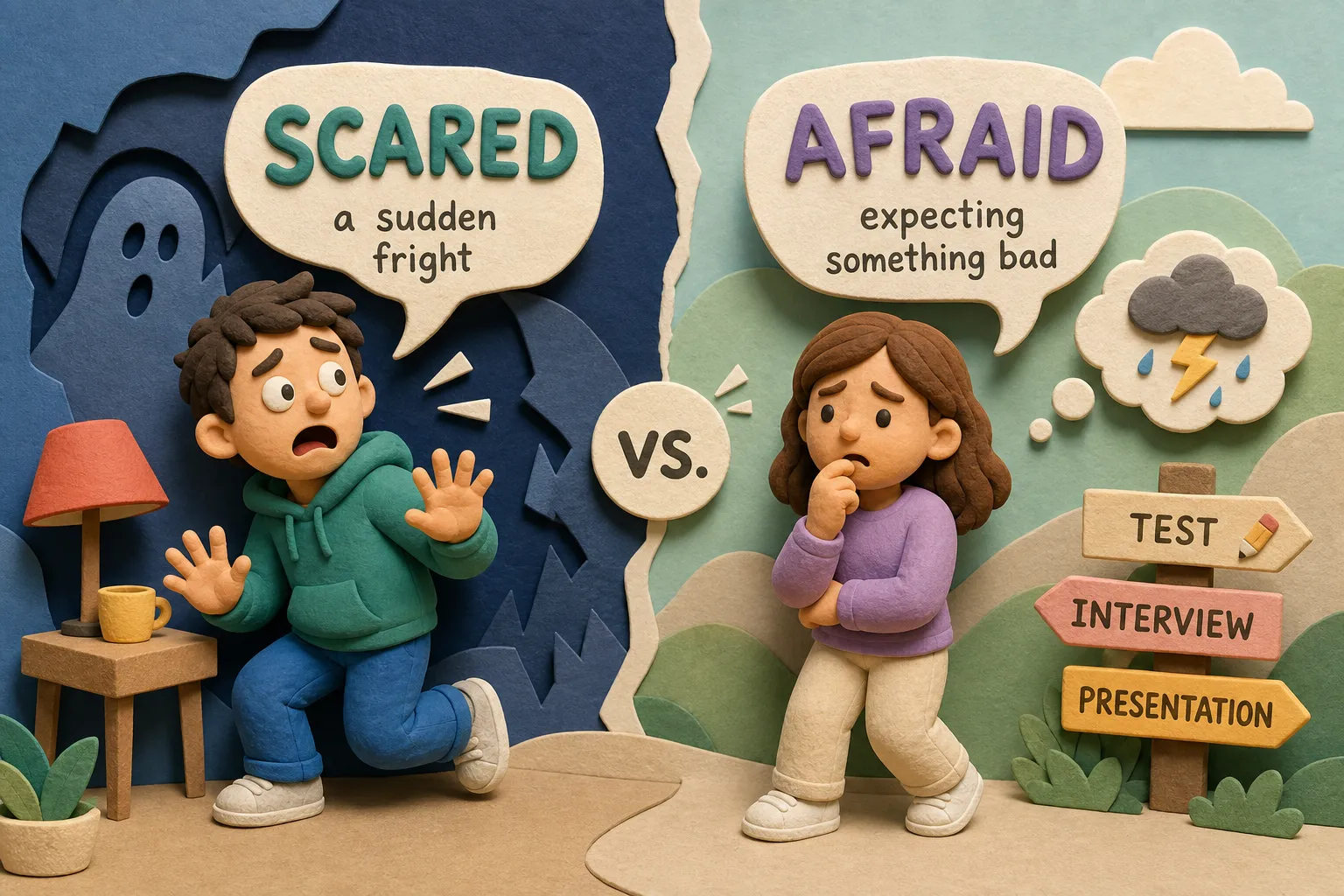 How to Use “Scared” and “Afraid” in American English