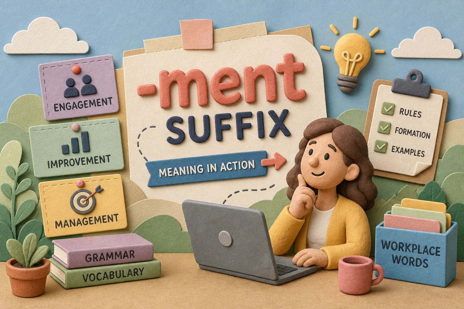 -ment Suffix: Grammar Rules and Key Words