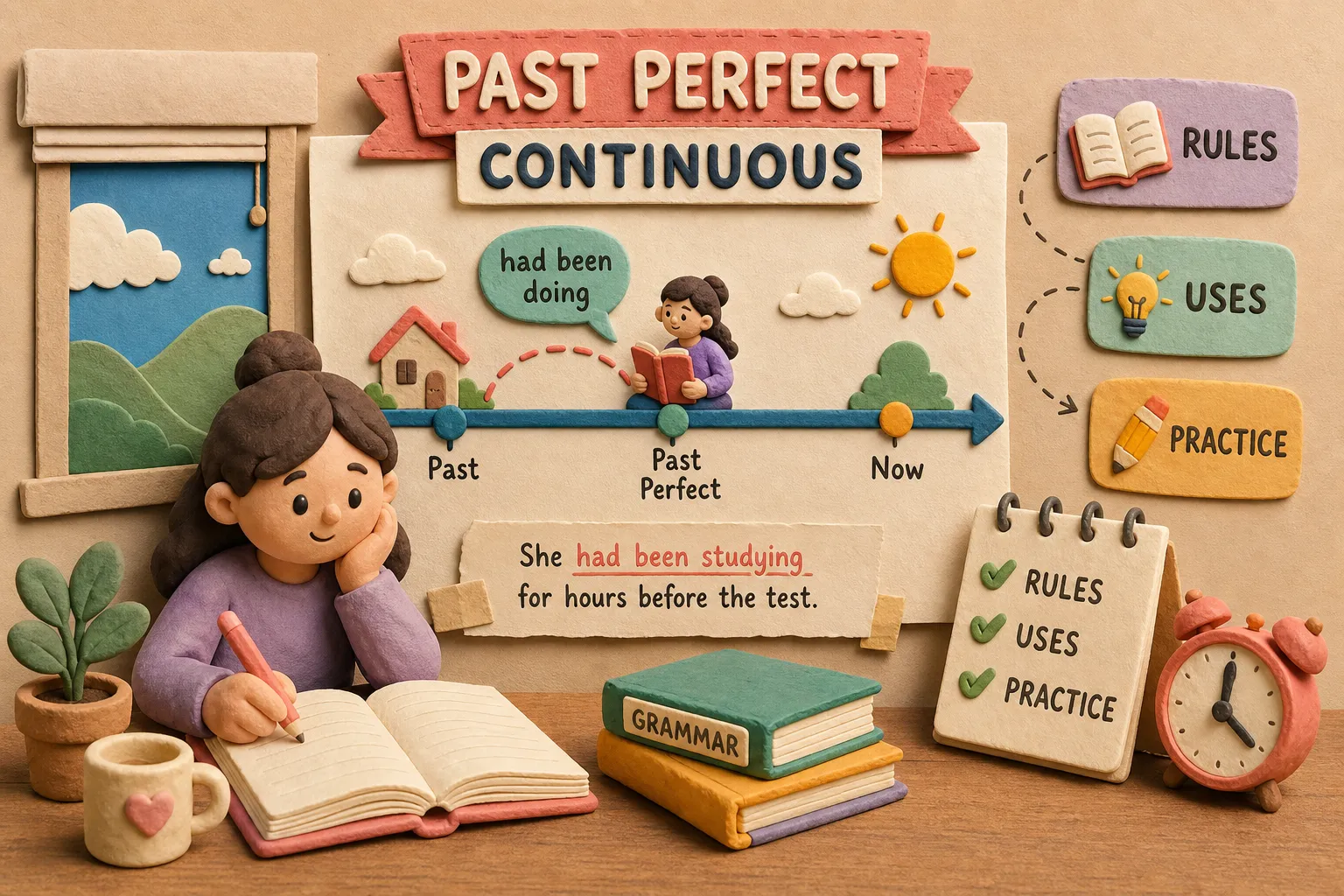 Past Perfect Continuous: Rules, Uses, and Practice
