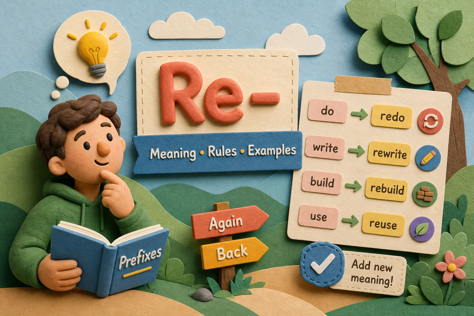 Re- Prefix: Meaning, Rules, and Examples