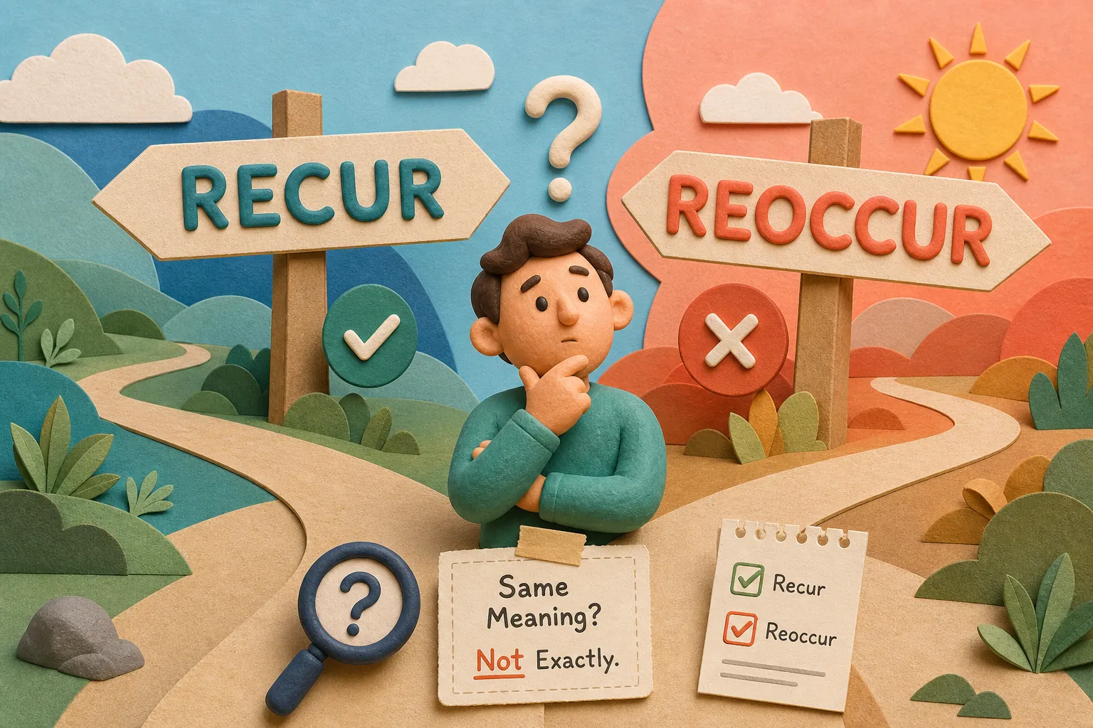 Recur vs Reoccur: How to Always Choose the Right Word