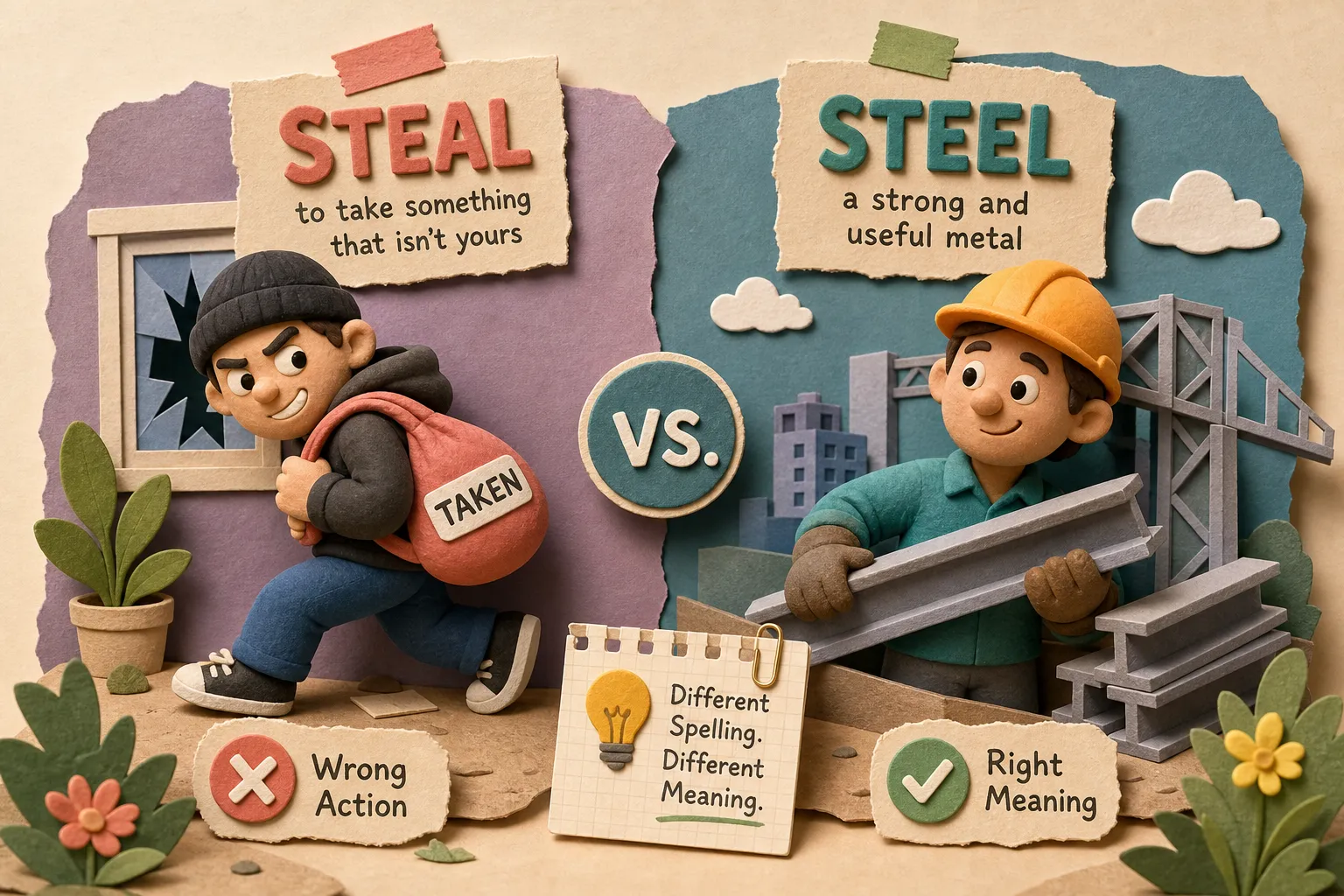 Steal vs. Steel: Meanings, Tricks, and Real Examples