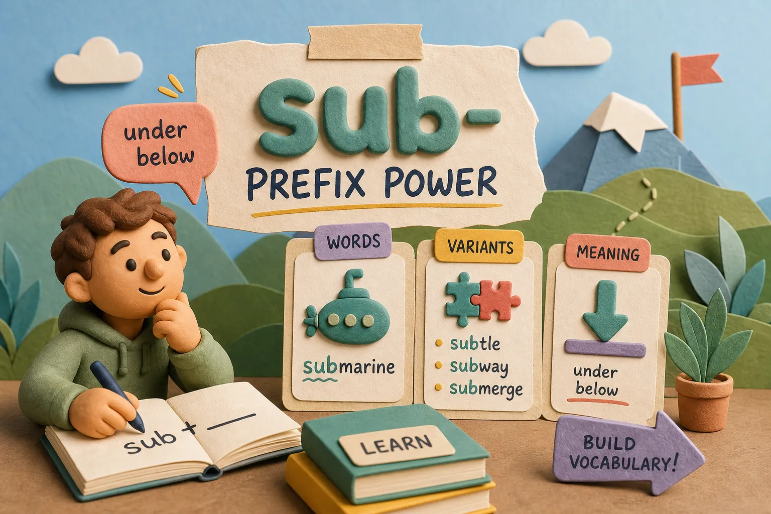 Sub- prefix Meaning: Words, Variants, and Learning Tips