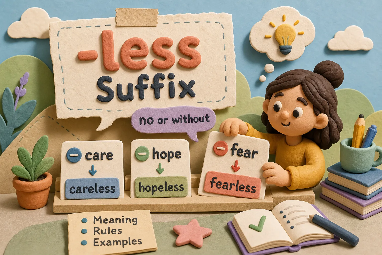 The -less Suffix: Meaning, Rules, and Common Words