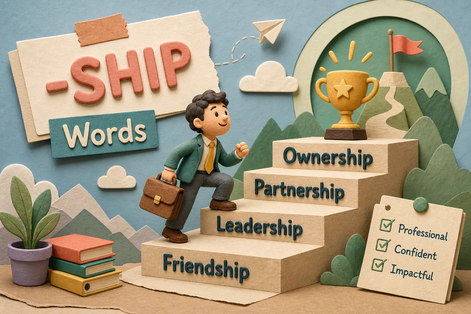 -Ship Suffix Words for Professional American English