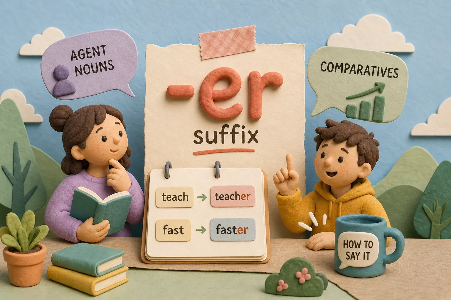 The -er Suffix: Agent Nouns, Comparatives, and How to Say It